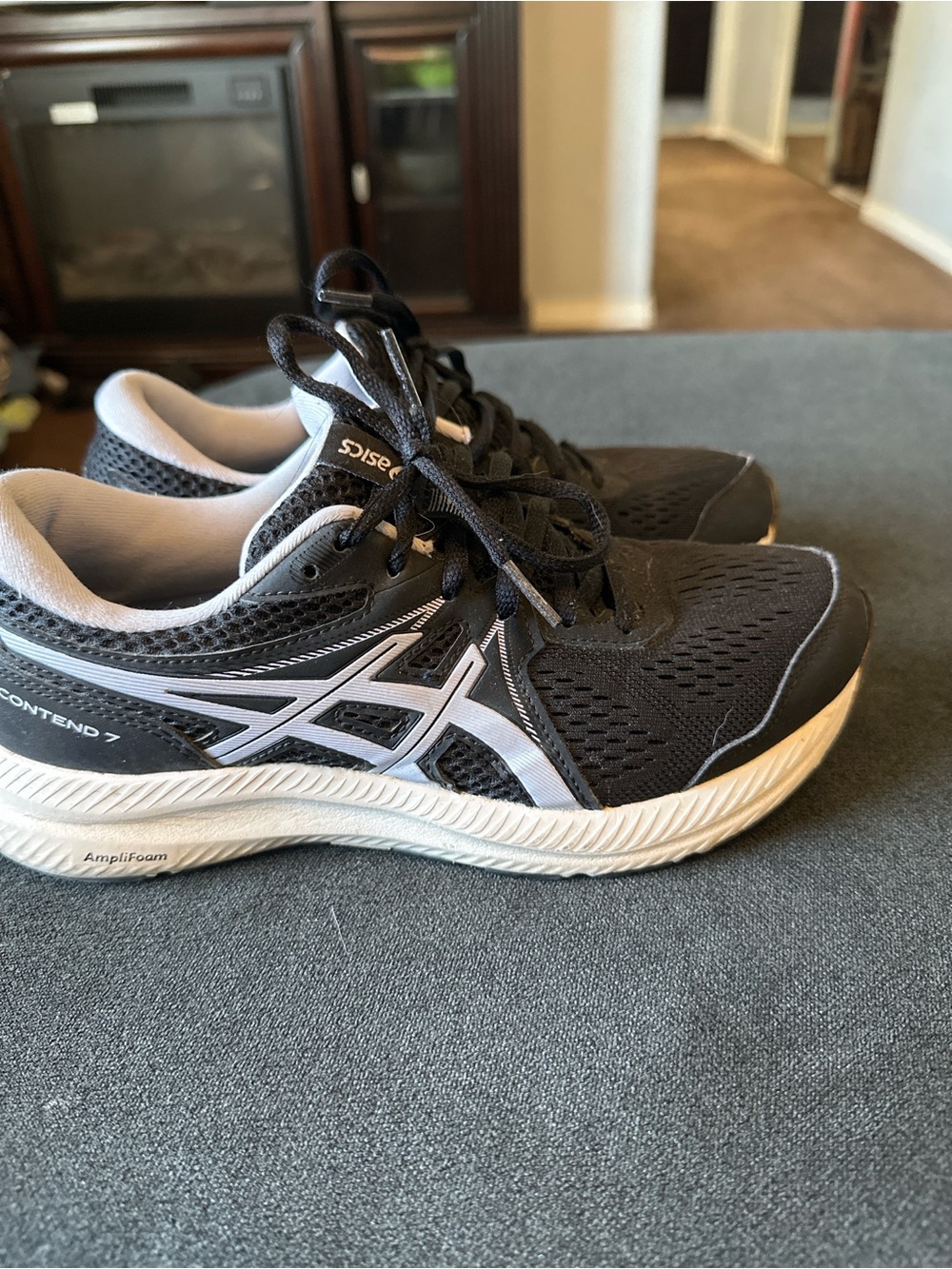 ASICS Men's Athletic Running Shoes in Black and White